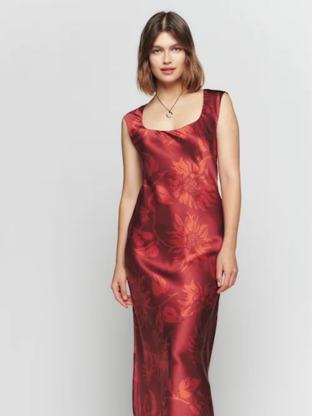 Reformation Hendrix Silk Midi Dress - L - Picture 2 of 5